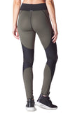 Moto Zip Legging - Olive with Black