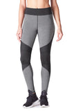 Moto Zip Legging - Heather Grey / Black