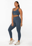 Mesh Phone Pocket Ankle Biter Legging - Pale Indigo