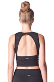Plunge Crop Top - Black