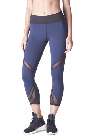 Radiate Crop Legging - Navy/Black